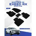 Автомобильные коврики 3D ворс Exeed RX , Эксид РХ 2023-н. в. черные Seintex 99104