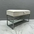 Банкетка с ящиком в прихожую для обуви 100х35х55 см STEEL MEBEL (БПХ-003)