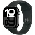 Умные часы Apple Watch Series 10, С Датчиком Кислорода, 42mm, Jet Black Aluminum Case, Sport Band, ML