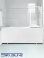Экран под ванну 150 см, цвет Белый, пластиковый профиль, SIRIUSLINE