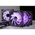 Вентиляторы черные ARGB для корпуса 120мм с подсветкой , набор 5 кулеров+крепеж+контроллер с пультом