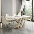 Обеденный стол LaBrea 180×90×75 см с каменной столешницей, прямоугольный, современный дизайн