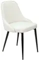 Стул для кухни Бюрократ KF-5 молочный Velvet 20 металл черный на ножках (KF-5/VELV20)