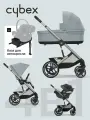 Детская коляска Cybex Balios S Lux 4в1 модульная, универсальная (2025 год), Stormy Blue + база Isofix