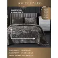 Покрывало Sofi De Marko Фернанд Стоун, евромакси, 240x260 см, бархат, 100% вискоза