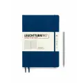 Блокнот Leuchtturm1917 Composition B5 (17.8x25.4см), 80г/м2 - 109л. в линейку твердая обложка, цвет: Синий Неви