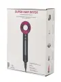 Фен для волос SenCiciMen Super Hair Dryer профессиональный, 1600Вт, 4 температурных режима, серый с розовым