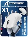 Беспроводная игровая мышь Attack Shark X1 с док-станицей, Bluetooth + 2.4Ghz USB, PAW3395 Pro, 40000Dpi, белый