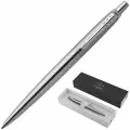 Ручка паркер шариковая для письма подарочная Parker Jotter Core Stainless Steel Ct, корпус серебристый, синяя, 1953170