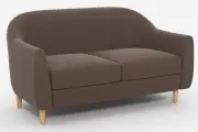 Прямой Диван ювис групп Милан, антивандальный велюр, 128x78х73 см, коричневый