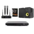 Домашняя караоке система с микрофонами и акустикой SkyDisco Karaoke Home Set 2+HF-BQ3