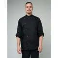 Китель поварской мужской вилан, черный, размер 64-66, рост 182–188, ткань Тиси
