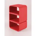 Столик-тумба из переработанного 3D-пластика, цвет - красный