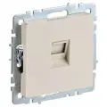 Розетка компьютерная СП RJ45 кат.5E BRITE РК10-БрКр беж. IEK BR-K10-1-K10