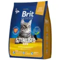 Brit Premium 2кг Cat Duck корм для взрослых стерилизованных кошек