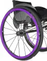 Силиконовая накладка на обруч/обод инвалидной коляски, антискользящая, 24 дюйма, фиолетовая, 1 шт