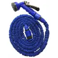 Растягивающийся садовый шланг для полива с насадкой-распылителем Magic Hose (Синий) 22.5 метров