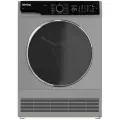 Сушильная машина Korting KD 60L97 S, загрузка 10 кг, конденсационная сушка, серебристая/черная