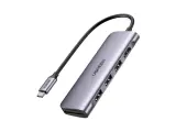Док-станция/ USB-хаб UGREEN CM195 USB Type-C 3xUSB 3.0 Type-A HDMI microSD Серый 70410 70410