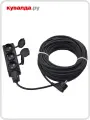 Удлинитель силовой 3 гн. GLANZEN EC-20-012 КГ 3х1,5 IP44 (20 м)