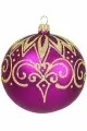 Елочный шар вечерний, фиолетовый, 95 мм, Елочка С620-фиол