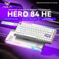 AULA HERO84 8K магнитная механическая клавиатура для игр, White-Purple PBT