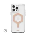 Чехол с поддержкой MAGSAFE UAG Plyo для iPhone 16 Pro 6.3, цвет прозрачный/розовое золото (Ice/Rose Gold)