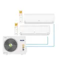 Мульти сплит-система на 2 комнаты AUX AM2-H18/4DR2 + AMWM-H07/4R2(J) + AMWM-H12/4R2(J) (20 м²+35 м²), Smart DC Inverter