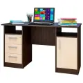 Стол письменный Фронда-4 / Стол компьютерный / Стол письменный для школьника, 130 см (Венге/Дуб молочный)