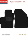 Ворсовые коврики для Toyota Verso (R20) 2009 - 2016, черные, 2шт, автомобильные, передние, Стандарт / Тойота Версо