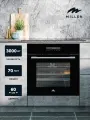 Духовой шкаф встраиваемый, электрический MILLEN MEO 603 BL, черный, с таймером, конвекция, объем 70л, 10 режимов.