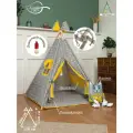 Вигвам детский Солнечный домик с пышным ковриком 110×110 см