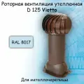 Роторная вентиляция Viotto ( d125 мм ) для металлочерепицы (классик, монтеррей) утепленная шоколад (RAL 8017) коричневый