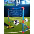 Складные футбольные ворота 90 х 38 х 72 см с сеткой для детей для улицы, в комплекте надувной мяч футбольный, насос