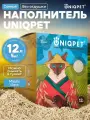 Соевый наполнитель UNIQPET для кошачьего туалета комкующийся, без отдушки, 12л