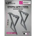 Ножки для стола, опора для стола Треугольник из профиля 50х25 71 см 2шт серые