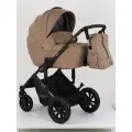 Коляска для новорожденных 3 в 1 Jovola Swift универсальная, всесезонная, темно-бежевый