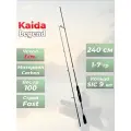 Спиннинг Kaida Legend, штекерный, 2.4м, тест 1-7г, строй быстрый, карбон, 2 секции, вес 107г