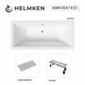 Акриловая ванна Helmken Alvaro 175x80 комплект 3 в 1: ванна, ножки, серый подголовник