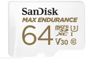 Карта памяти SanDisk MicroSDXC 64 ГБ MAX Endurance for Home Security Card UHS-I U3 V30 (100 Mb/s) Class 10 + SD адаптер