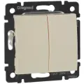 Выключатель 2-клавишный VALENA CLASSIC, скрытый монтаж, слоновая кость | код. 774305 | Legrand (6шт.в упак.)