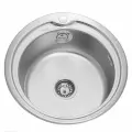 Мойка для кухни из нержавеющей стали врезная круглая 51 см. SINKLIGHT 510 ECO 0.8/180 1P полированная
