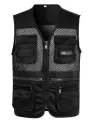 Жилет сетчатый с карманами строительный, для охоты и рыбалки, 4xl, черный