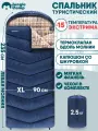 Теплый и просторный трехсезонный спальник Jungle Camp Milton XL, синий