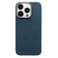 Кевларовый чехол с MagSafe DiXiS Carbon Case для iPhone 15 Pro (BL15Pro-WM-1B) Синий+Черный