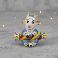 Елочная игрушка/символ года Козочка с разноцветной конфетой Фарфор