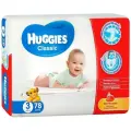 Подгузники детские Huggies Classic Soft&Dry Дышащие 3 размер, 4-9 кг, 78 шт (9402668)