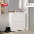 Шкаф-комод Компакт Letta, ЛДСП, модульный, 4 ящика, белый, универсальность