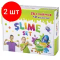 Комплект 2 шт, Набор слаймов 26 цветов, 31 аксессуар, в колорбоксе, юнландия, 663776