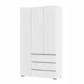 Шкаф МФ СтендМебель Хелен ШК06, распашной, 3 дверцы, ЛДСП, белый